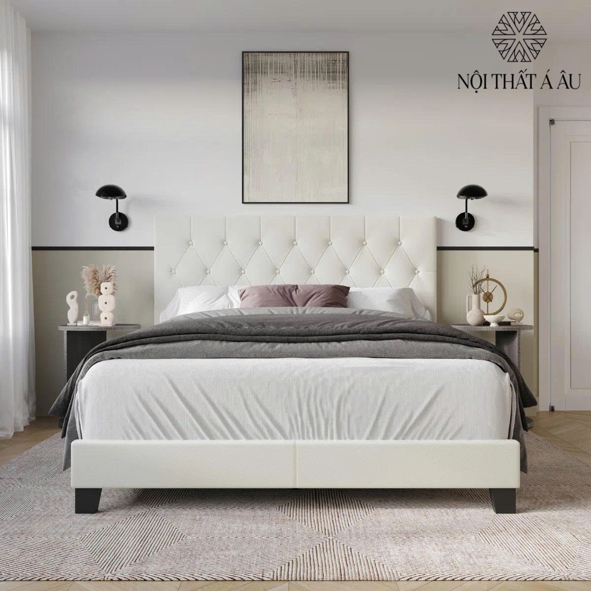 Giường Bọc Nệm Cổ Điển G107 