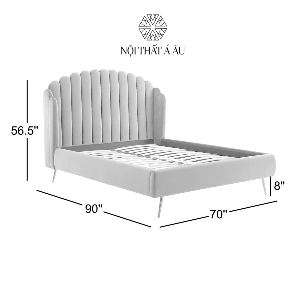 Kích Thước Giường Bọc Nhung Đẹp G110
