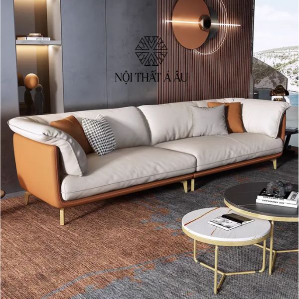 Sofa Bọc Da Bò Phòng Khách