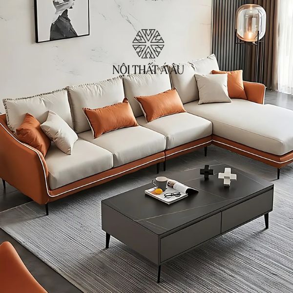Sofa Góc Bọc Da Microfiber Chất Lượng