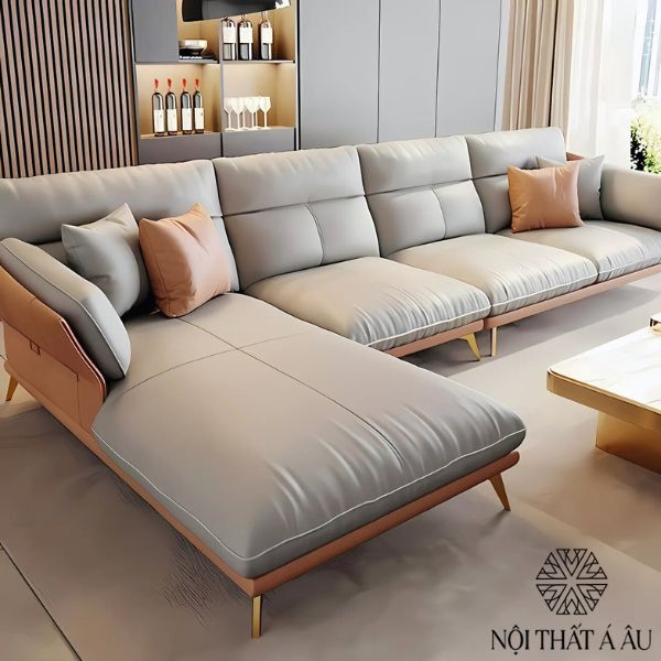 Sofa Góc Bọc Da Microfiber Chính Hãng