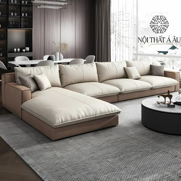 Sofa Góc Bọc Da Microfier Phòng Khách