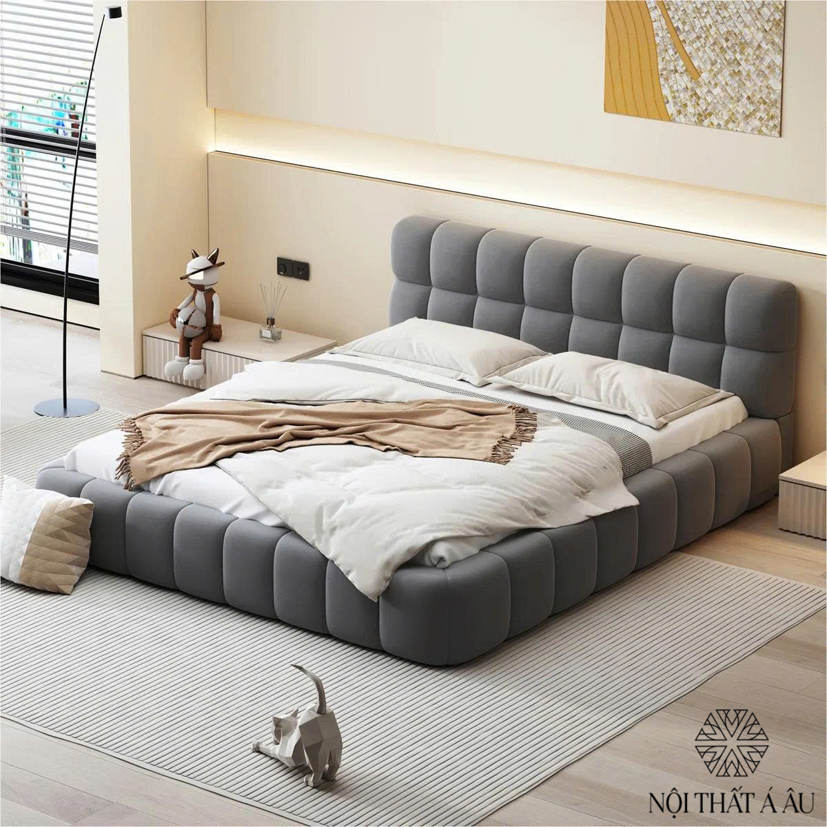 Giường Bọc Vải Bánh Mì G106 