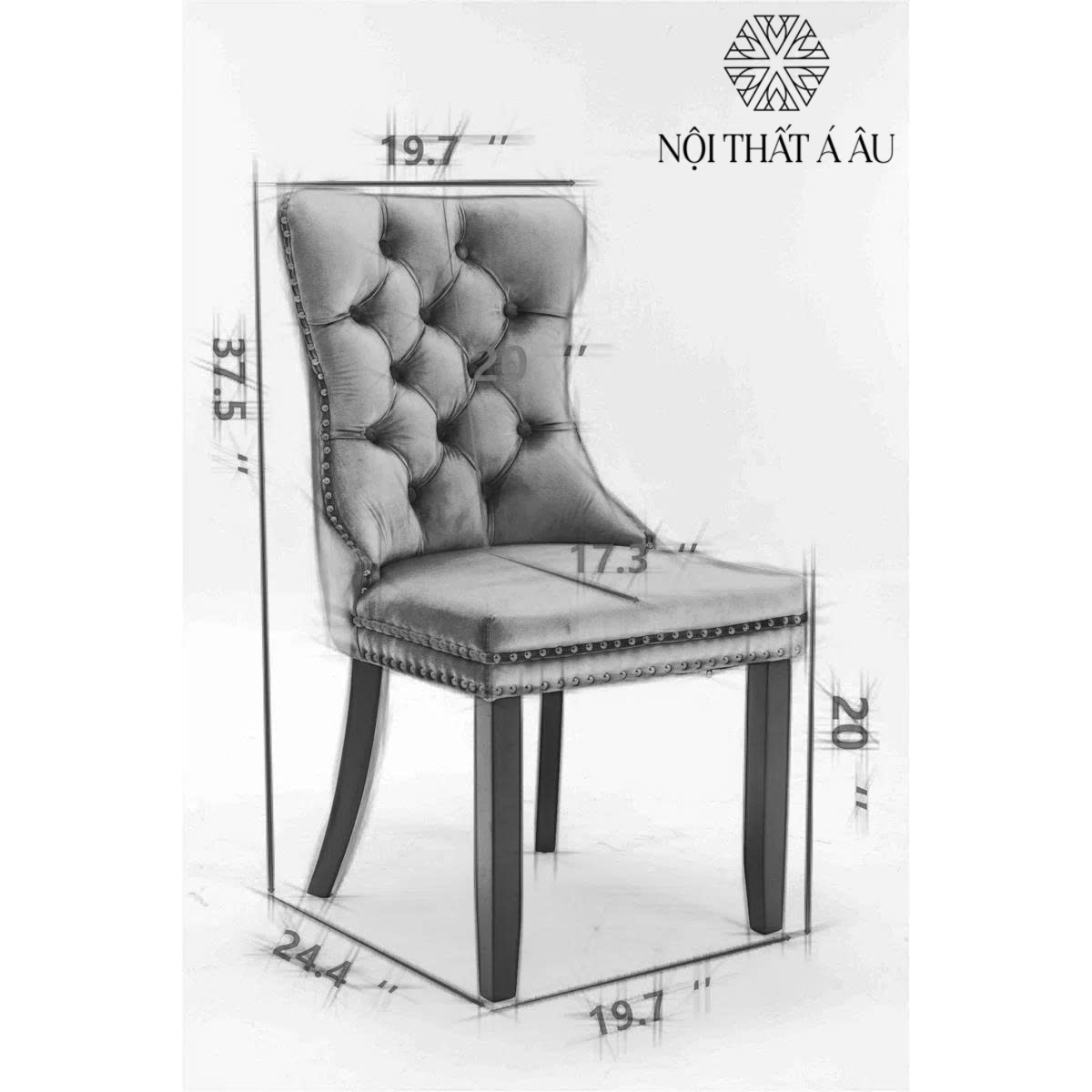 Kích Thước Ghế Ăn Cổ Điển T101