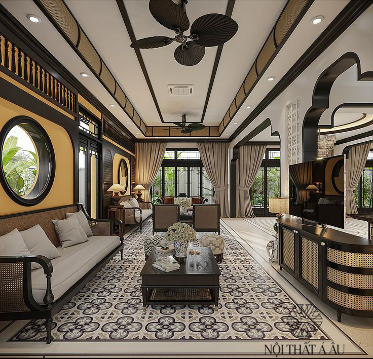 Sofa Phong Cách Indochine Đẹp