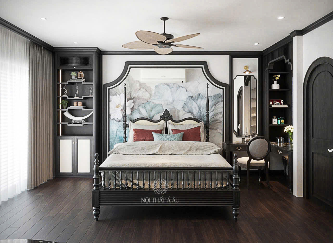 Giường Ngủ Tân Cổ Điển Indochine