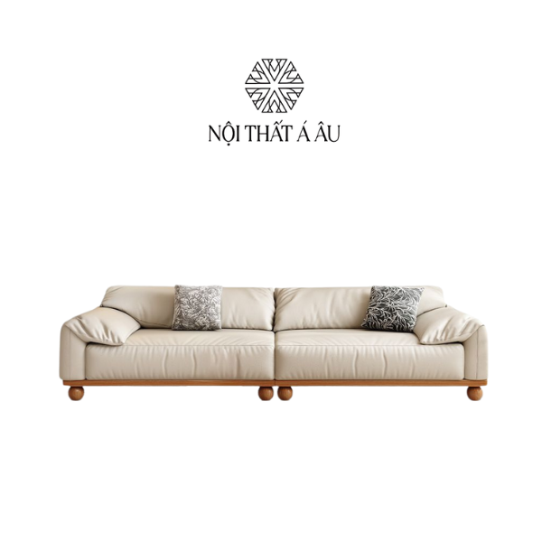 Sofa Băng Bệ Gỗ Mềm Mại Japandi S310