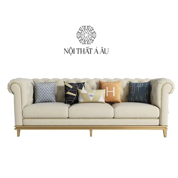 Sofa Băng Bọc Da Phong Cách Cổ Điển S302