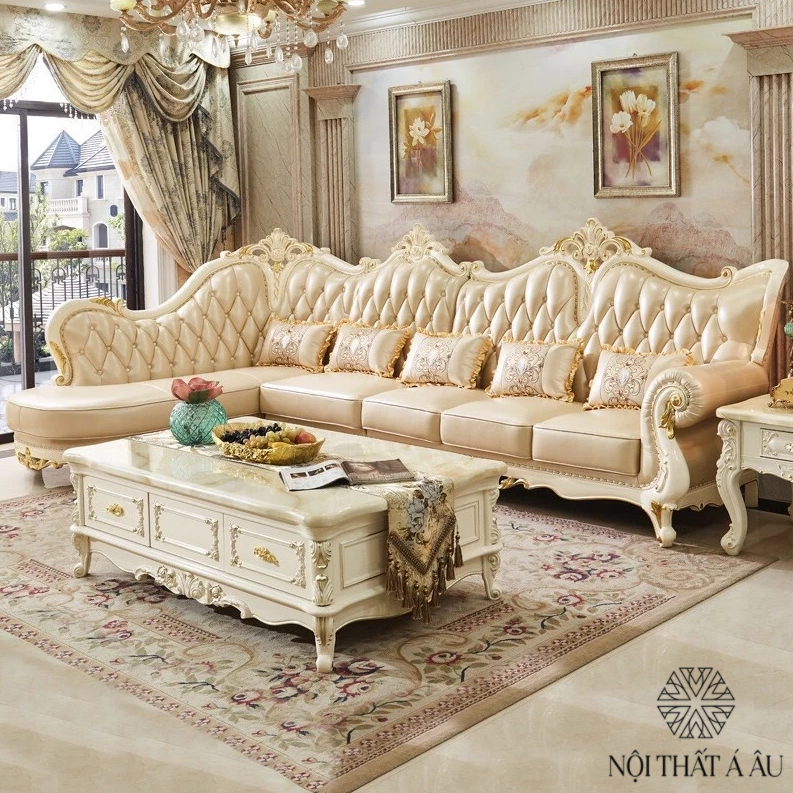 Sofa Góc L Tân Cổ Điển Chất Lượng
