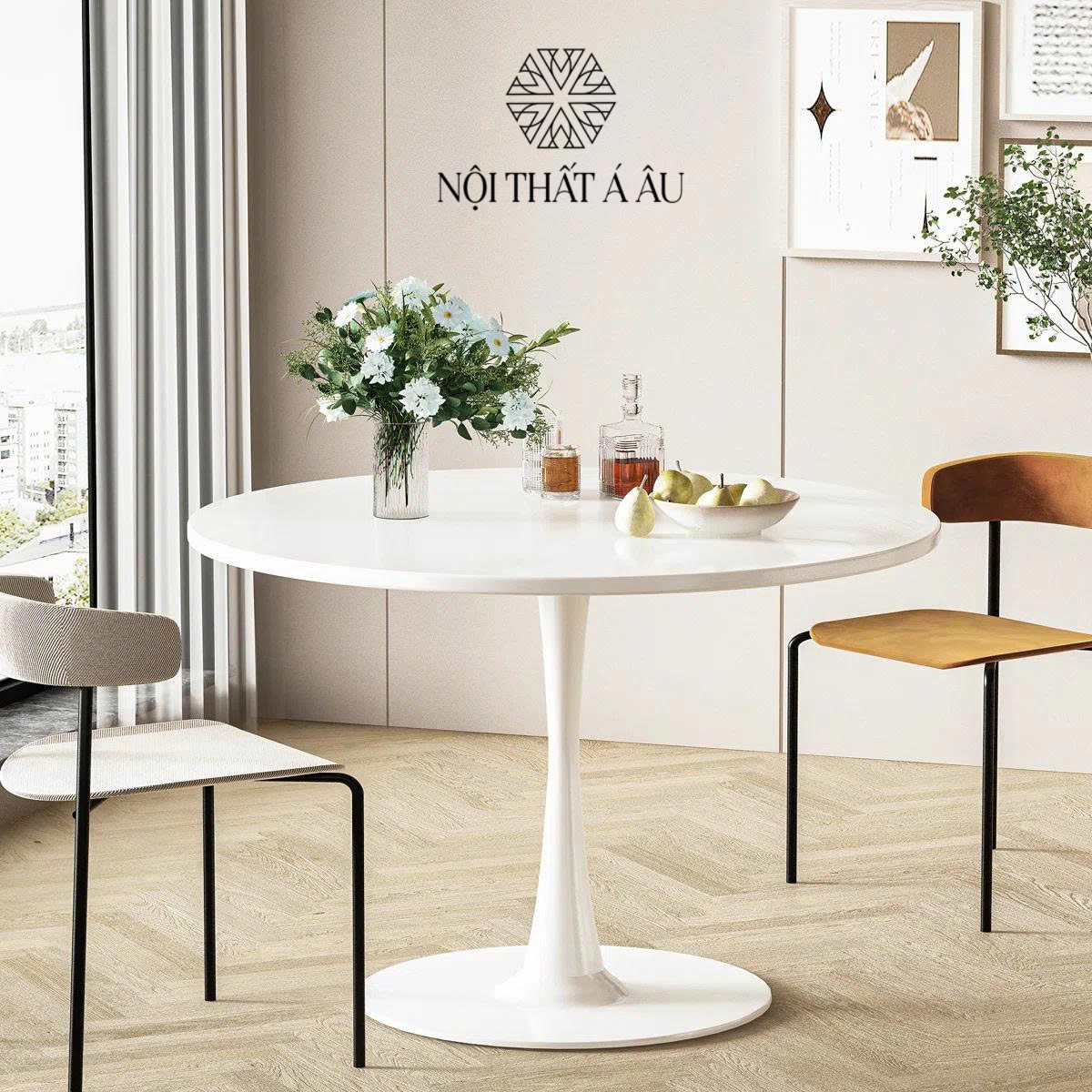 Bàn Ăn Hiện Đại Vân Mây Sang Trọng 