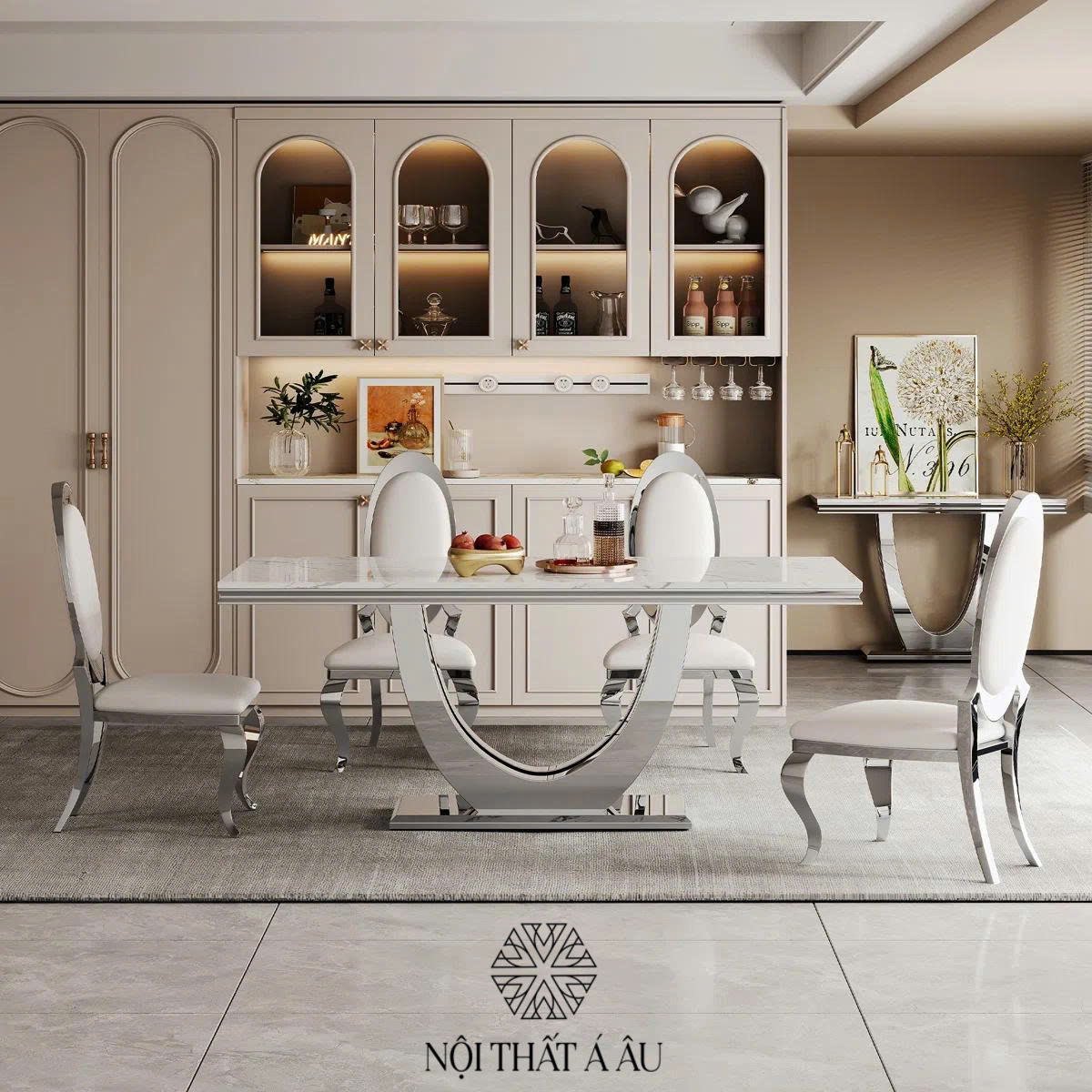 Bàn Ăn Kim Loại Sang Trọng T122