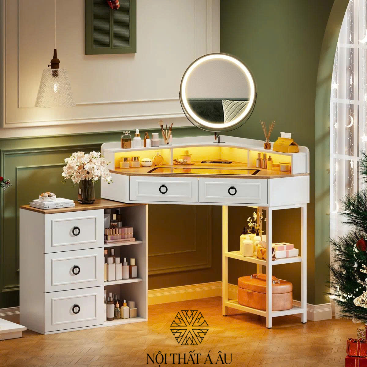 Bàn Trang Điểm Bằng Gỗ Chắc Chắn Bền Đẹp 