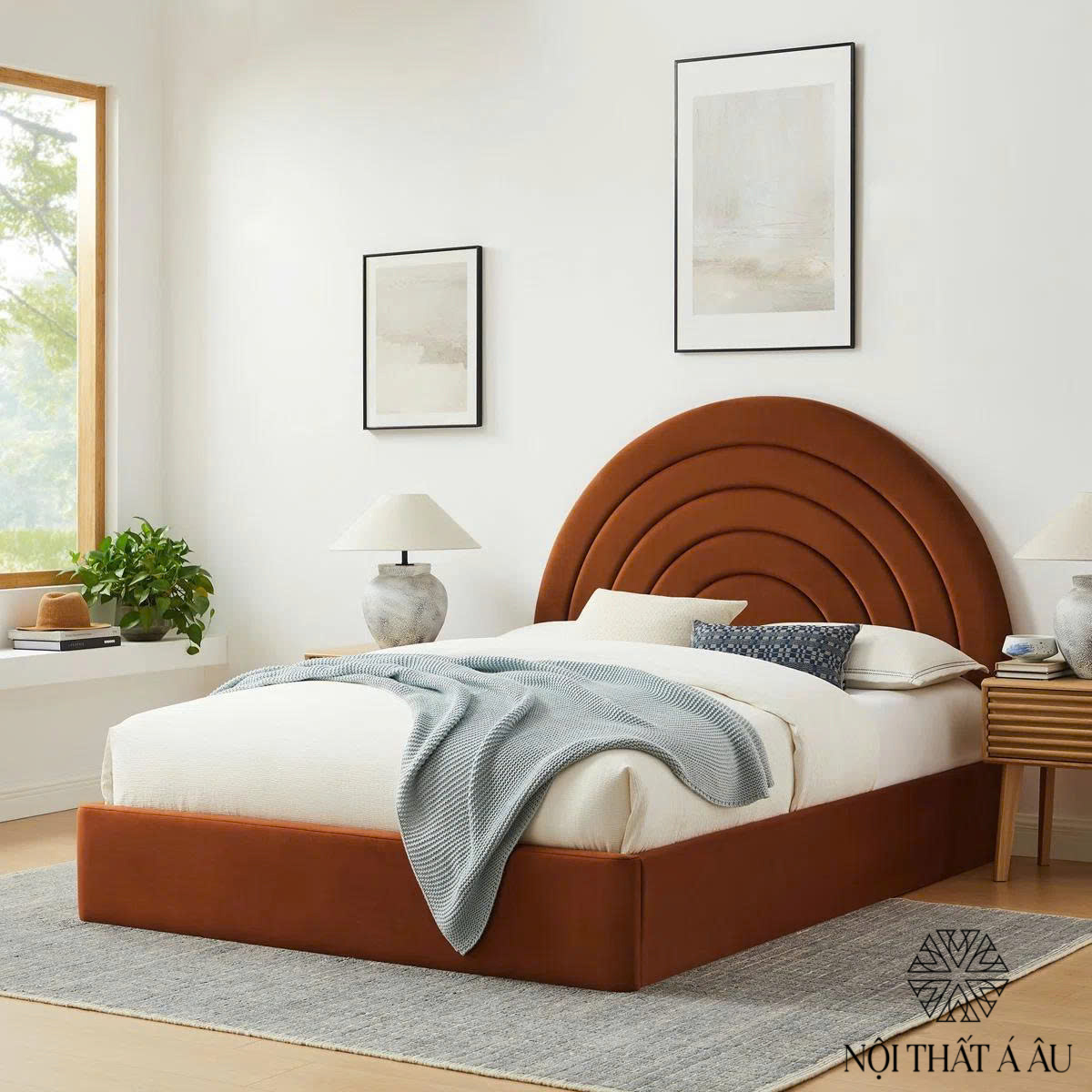 Giường Nhung Bọc Nệm Cao Cấp G112