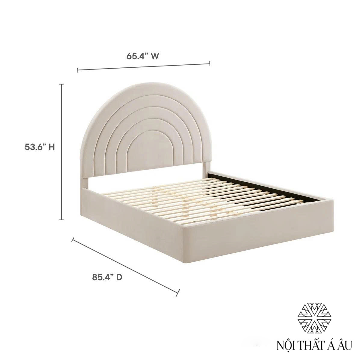Kích Thước Giường Nhung Hình Bán Nguyệt G112