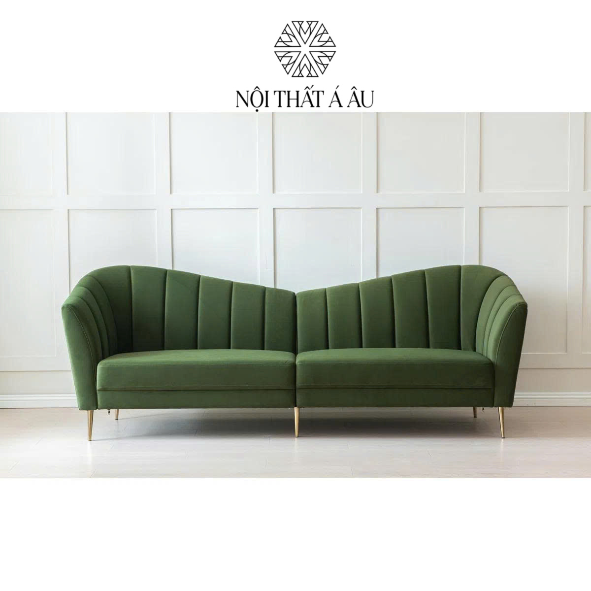 Mẫu Sofa Nhung Lưng Cong Quyến Rũ 