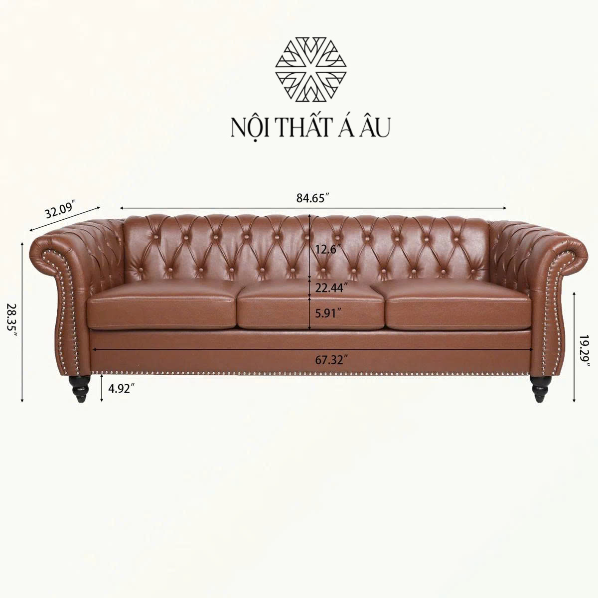 Kích Thước Mẫu Sofa Da Tân Cổ Điển