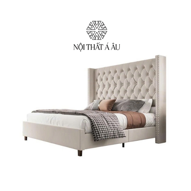 Giường Nhung Bọc Nệm G115