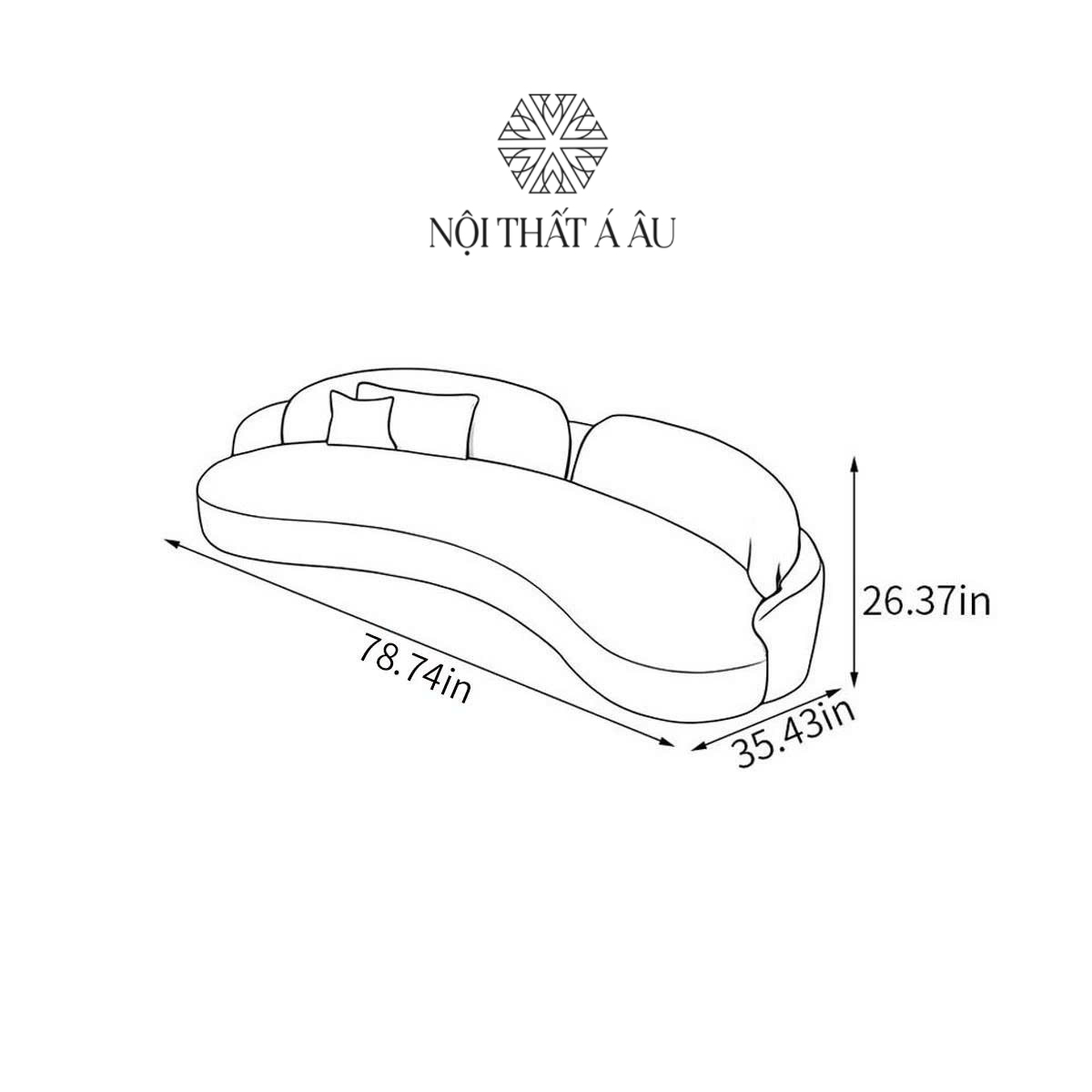 Kích Thước Sofa Cong S325 Nội Thất Á Âu