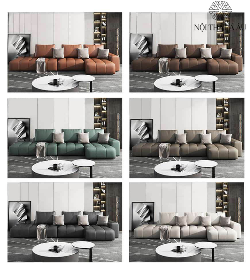 Bộ Sofa Góc Chứ L Bọc Da Hoặc Nỉ
