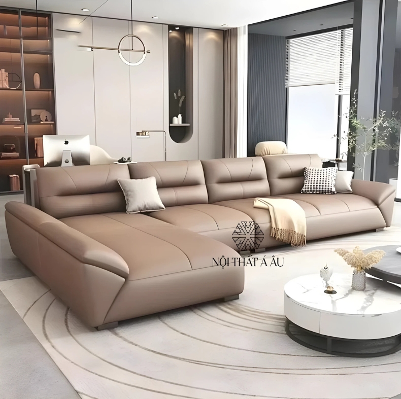 Sofa Góc Chữ L Phòng Khách Bọc Da S330