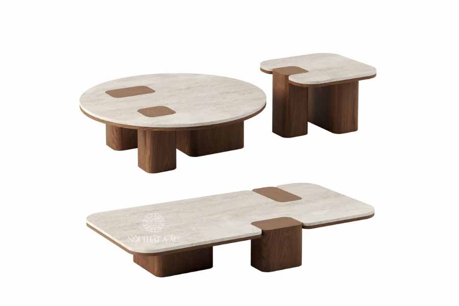 Bàn Trà Sofa Cao Cấp Khung Gỗ