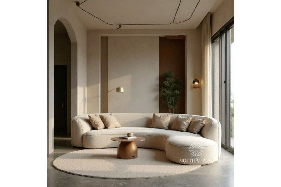 Ghế Sofa Bọc Nhung Đơn Giản Sang Trọng