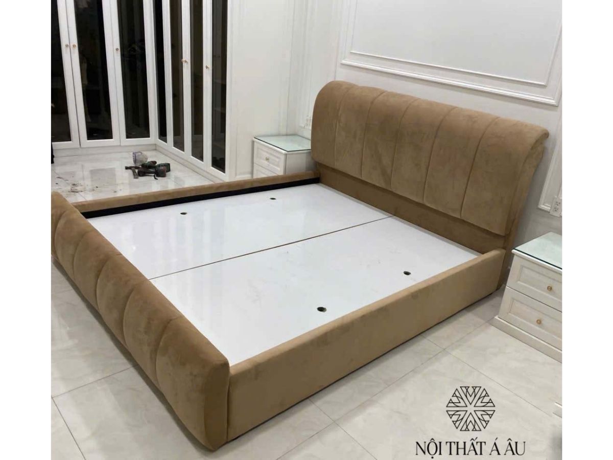 Giường Bọc Nhung Sang Trọng Giá Rẻ 