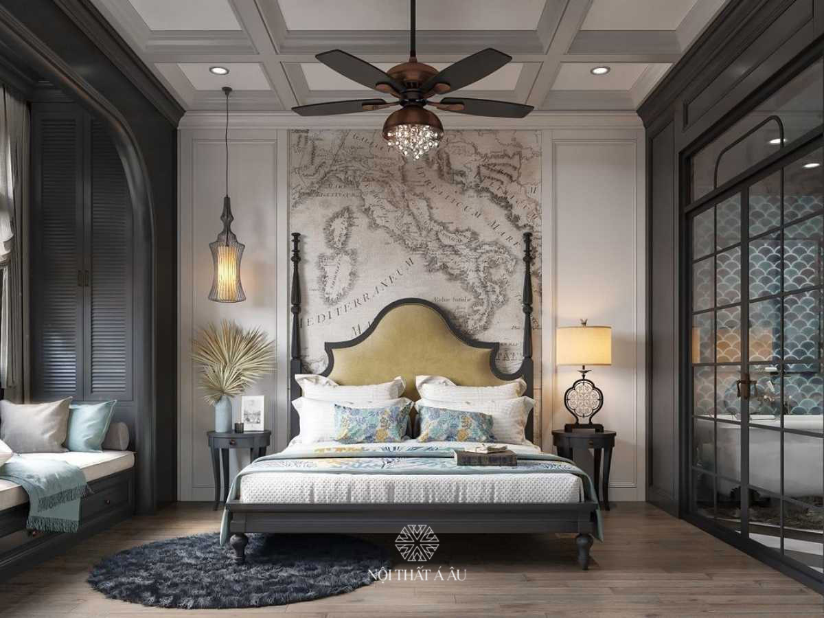 Kích Thước Giường Ngủ Cổ Điển Indochine Sang Trọng