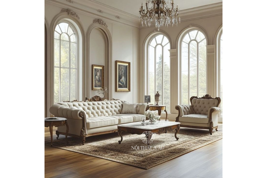 Mẫu Sofa Tân Cổ Điển Cao Cấp Sang Trọng