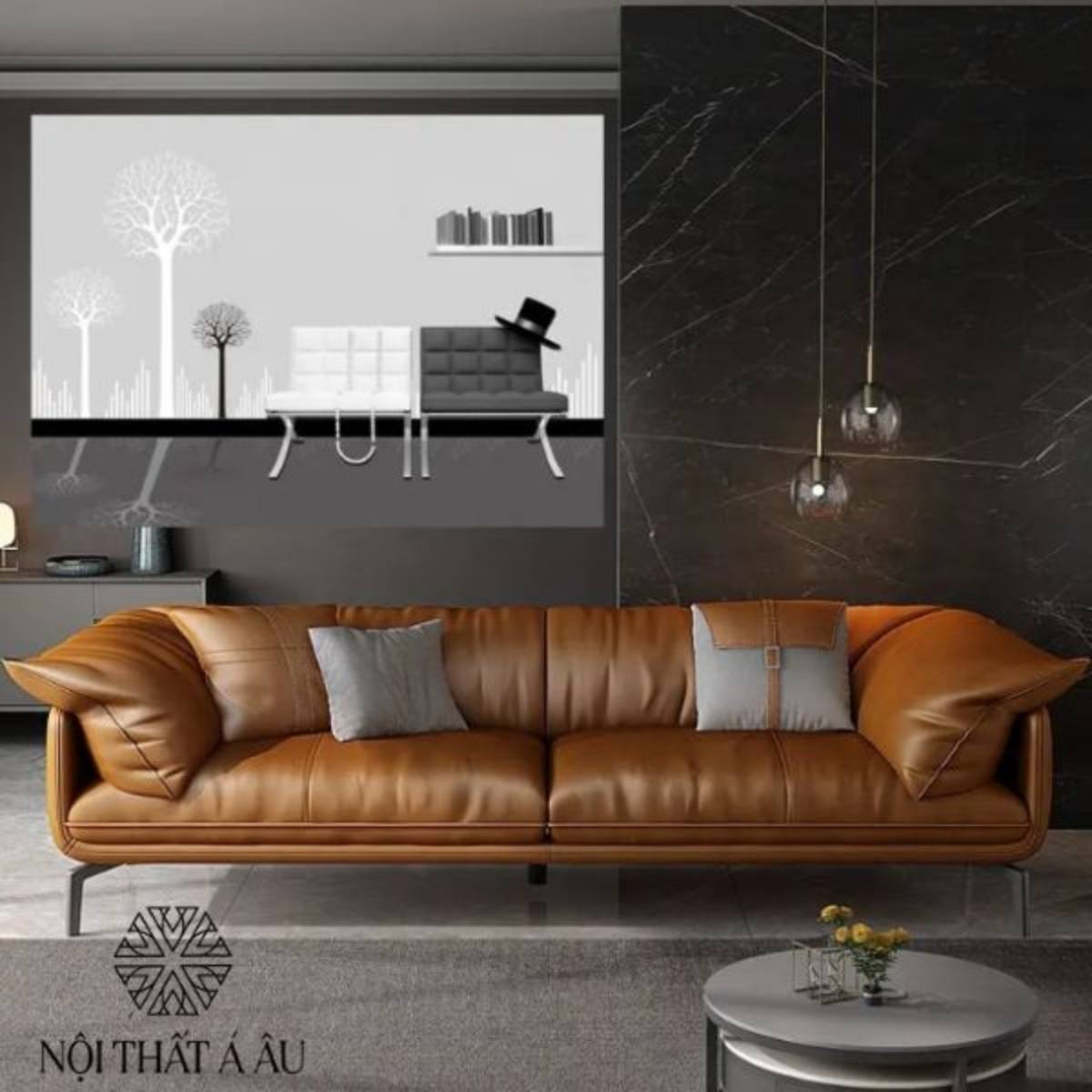 Sofa Băng Da Bò Cao Cấp