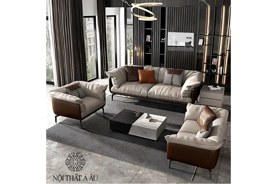 Sofa Bọc Da Bò Kiểu Italia