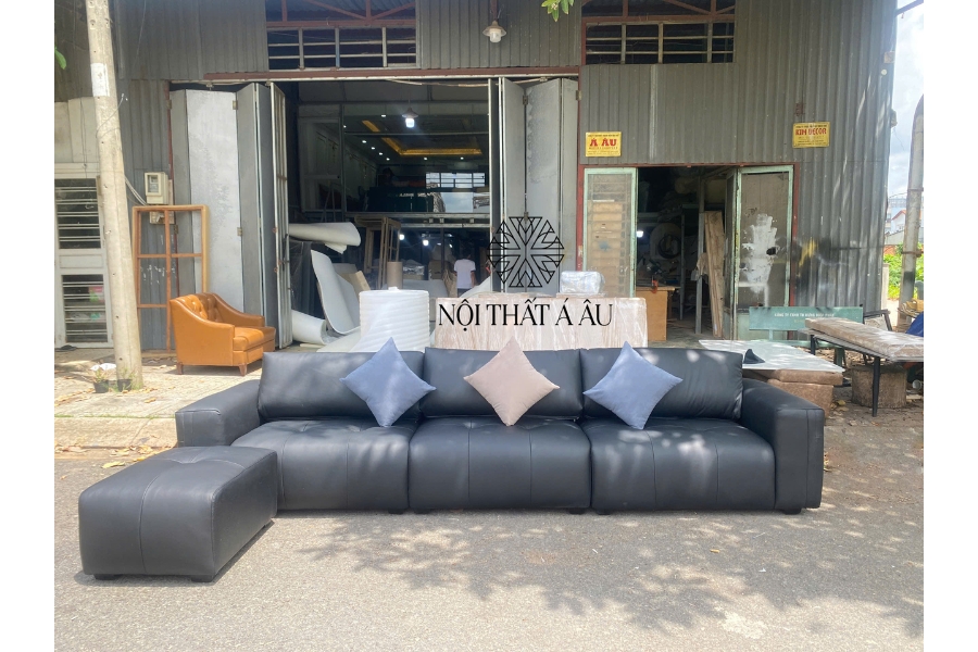 Sofa Da Bò Ý Nhập Khẩu Hiện Đại