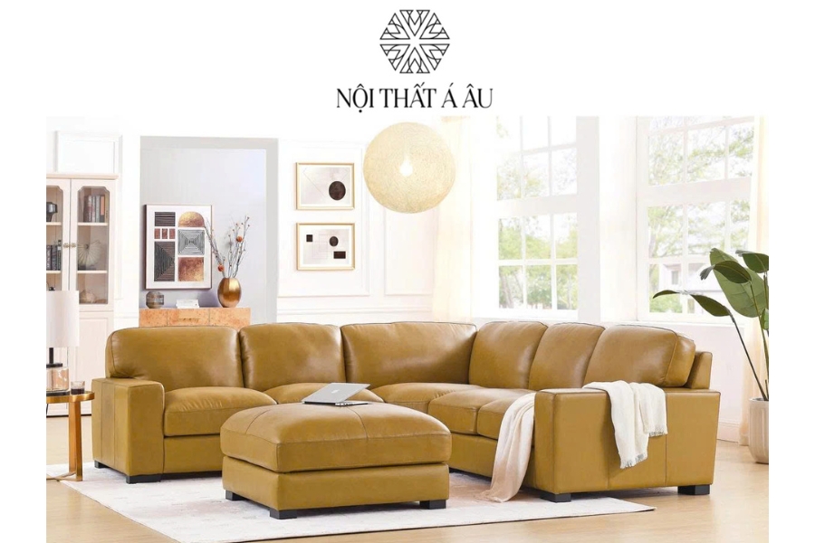 Sofa Da Cao Cấp Góc Hiện Đại