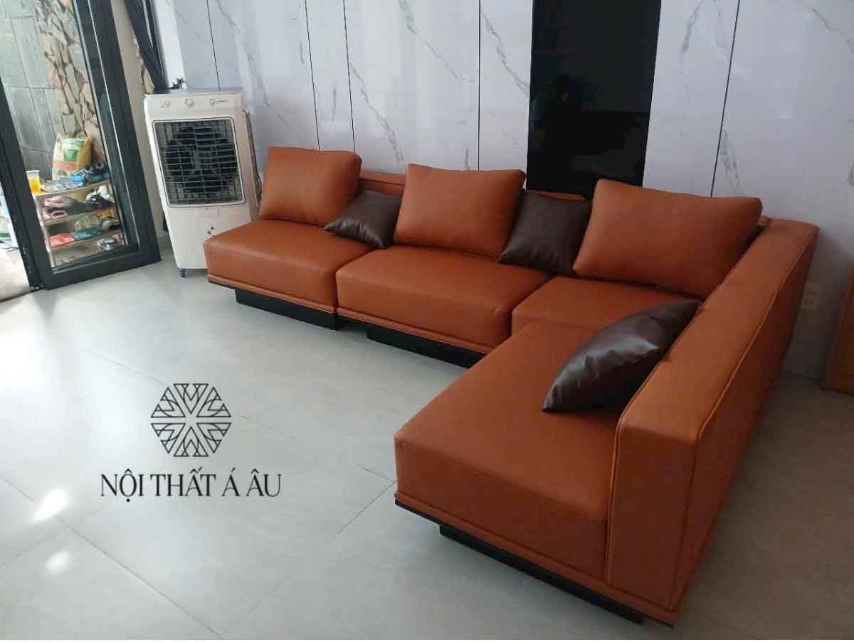 Sofa Da Góc Chữ L Chất Lượng