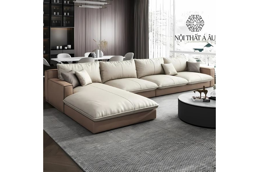 Sofa Góc Bọc Da Microfiber