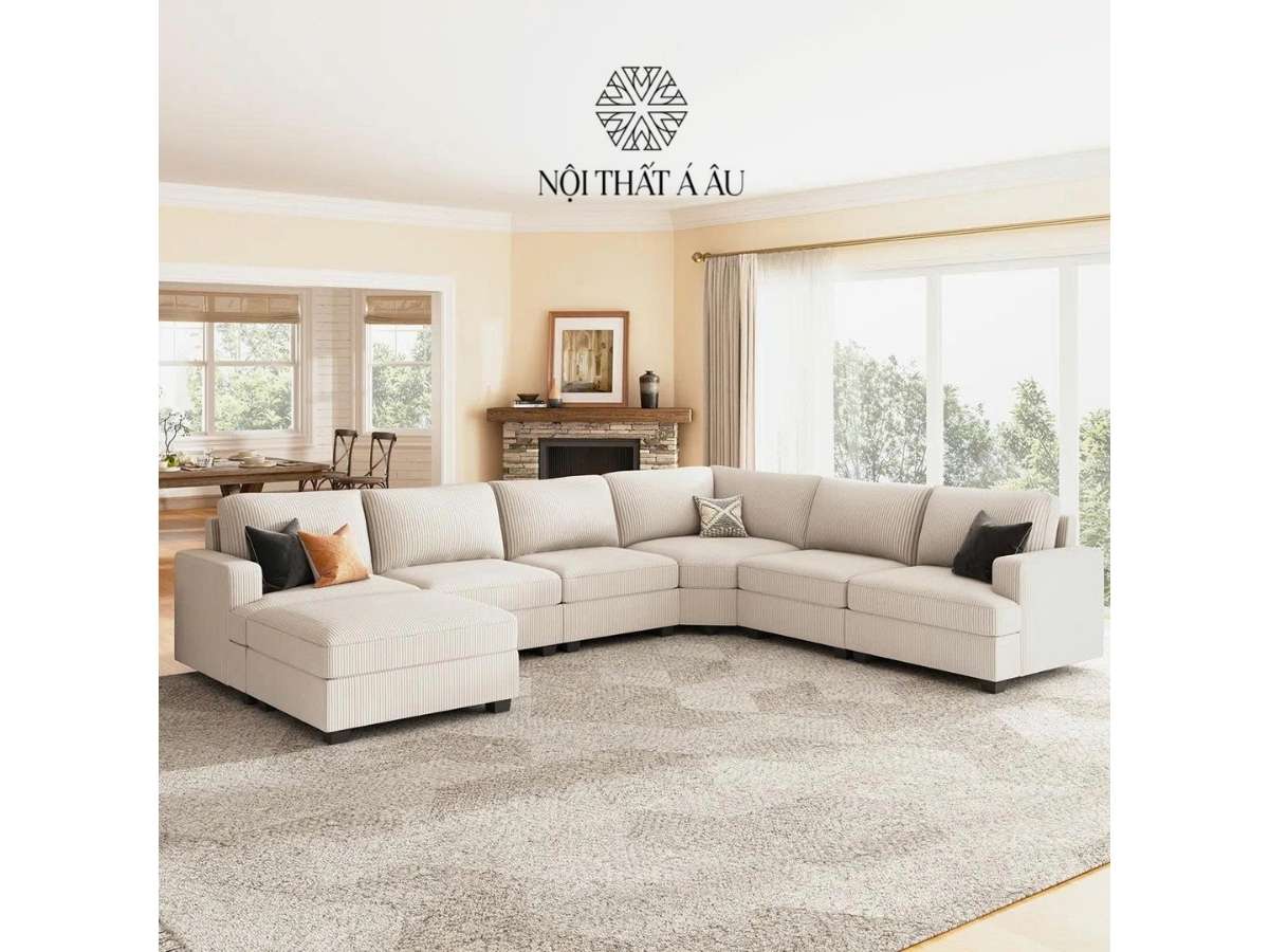 Sofa Góc Bọc Nhung Sang Trọng Giá Rẻ