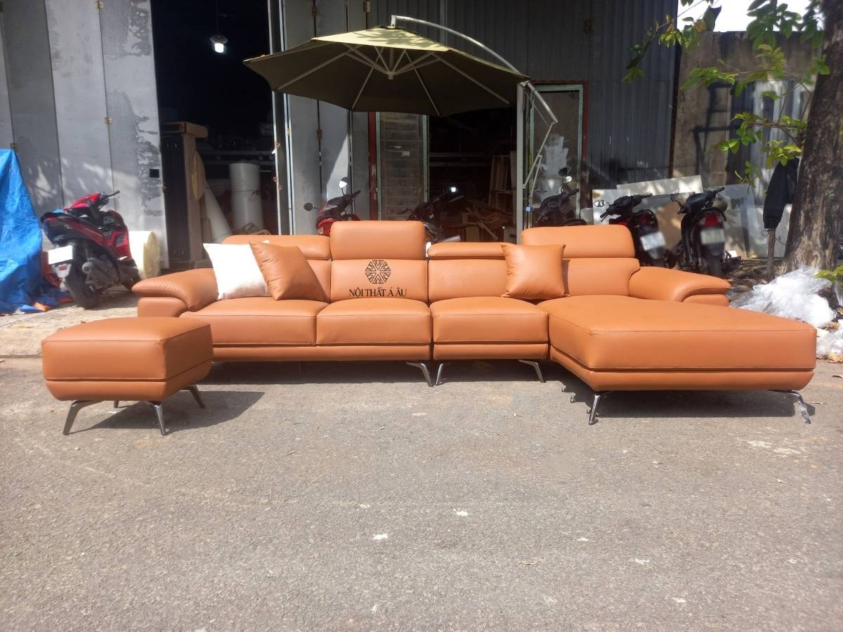 Sofa Góc Da Bật Đầu Cao Cấp