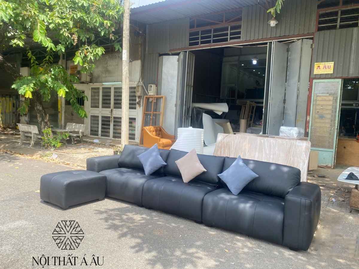 Sofa Góc Da Bò Thật Chất Lượng