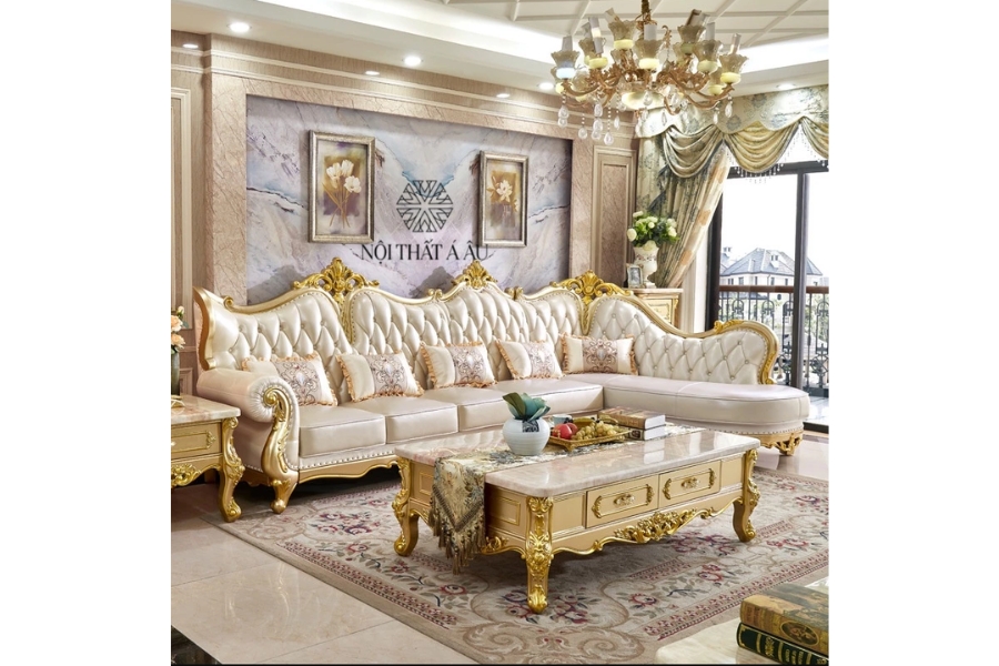 Sofa Góc L Tân Cổ Điển S316