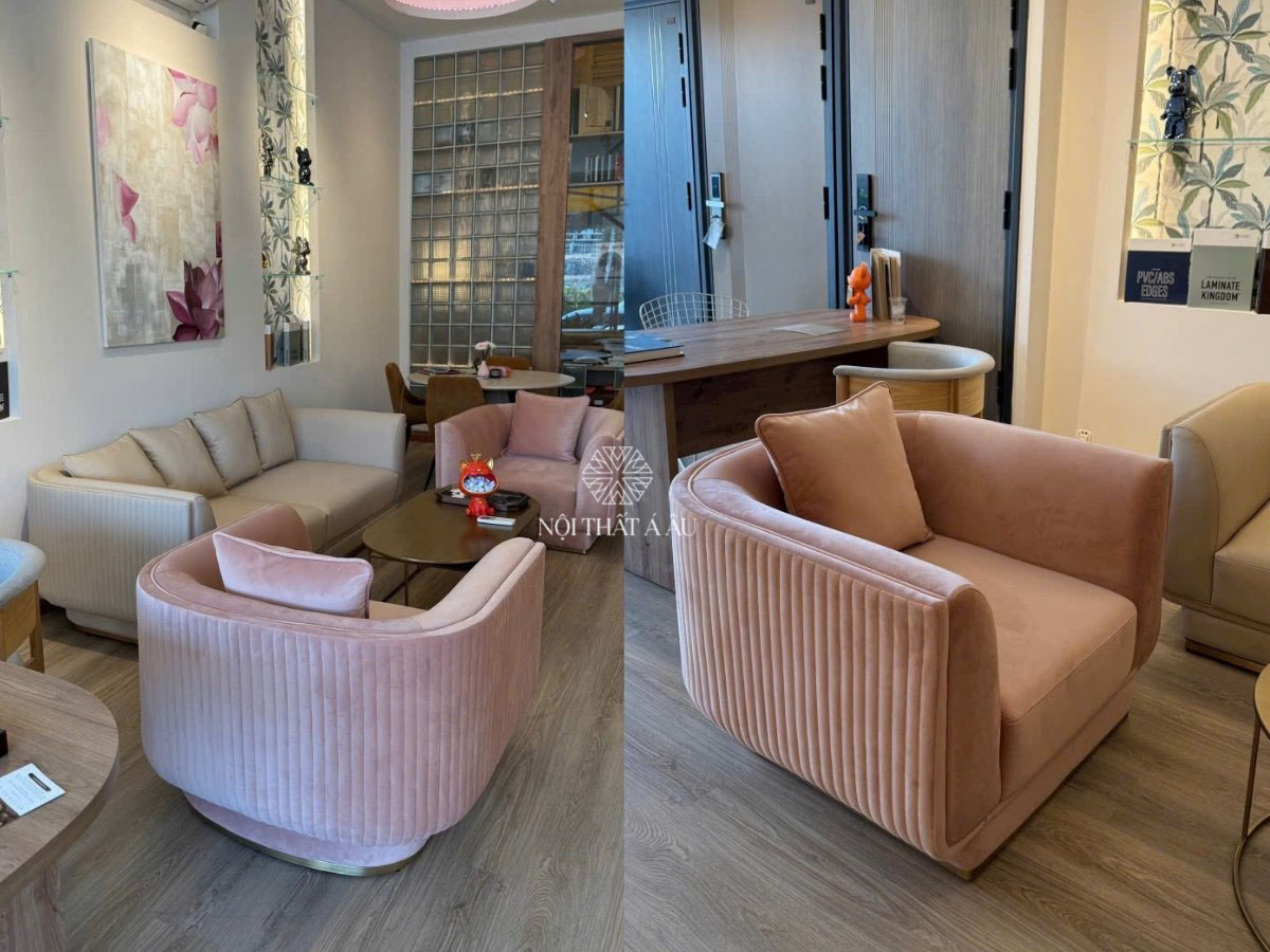 Sofa Hiện Đại Văng Dài Bọc Nhung Đẹp