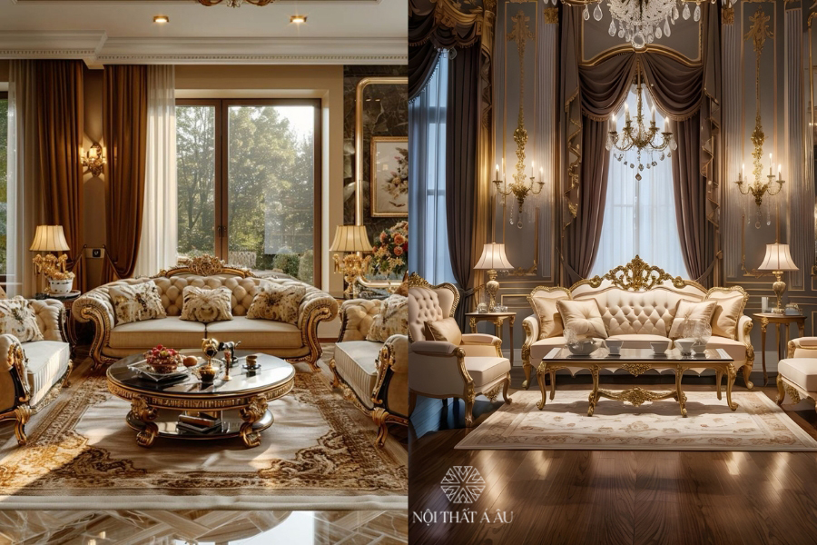 Sofa Hoàng Gia Cổ Điển Sang Trọng