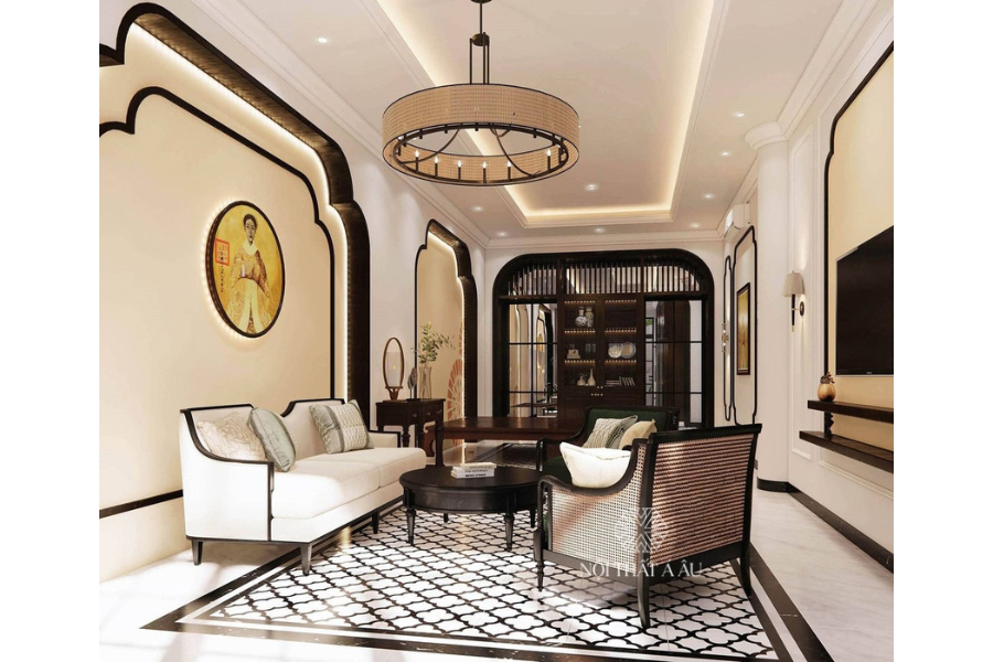 Sofa Indochine Cổ Điển Sang Trọng