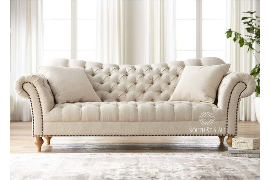 Sofa Nhung Kiểu Dáng Tân Cổ Điển Sang Trọng