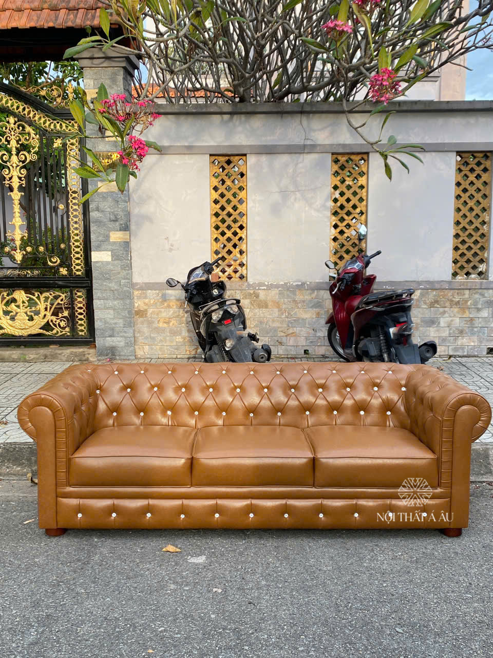 Sofa Tân Cổ Điẻn Chất Lượng Bọc Da Bò