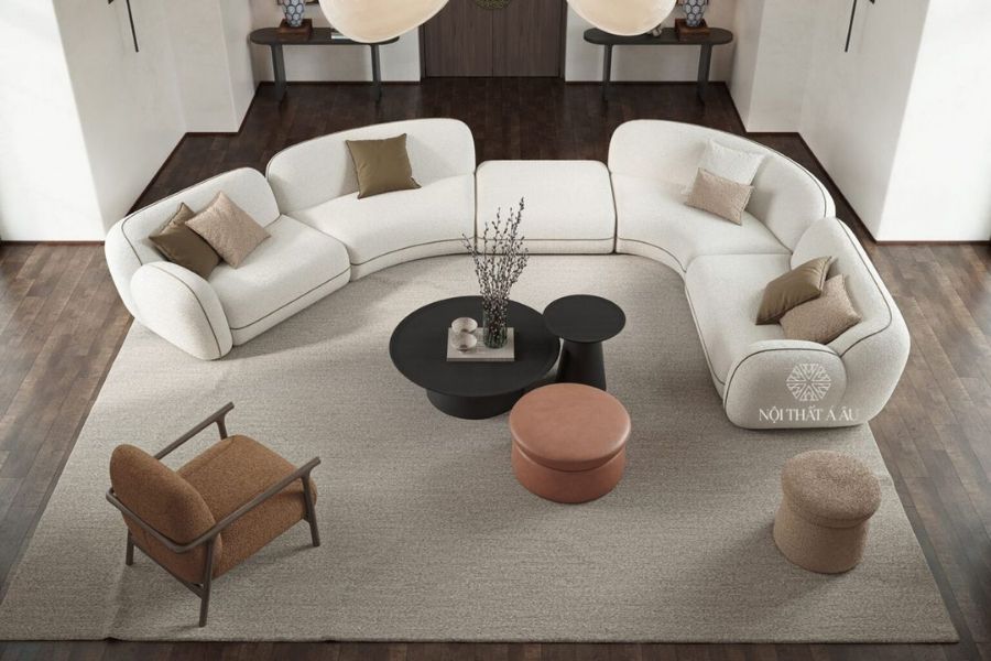 Sofa Thư Giãn Dáng Cong Hiện Đại