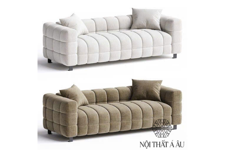 Sofa Vải Nhung Cao Cấp Lò Xo Nhập Khẩu