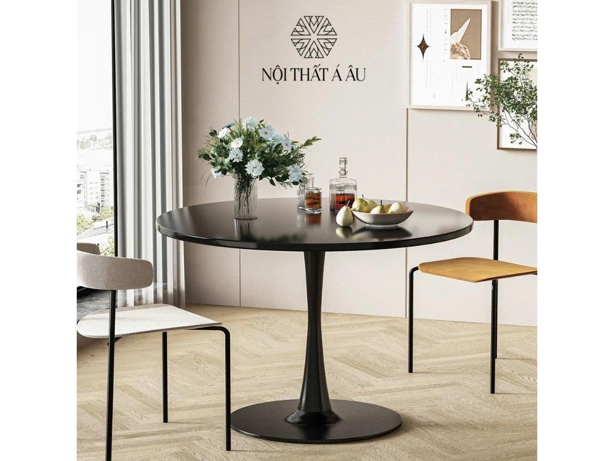 Bàn Ăn Nhỏ Hình Tròn Chân Sắt Giá Rẻ