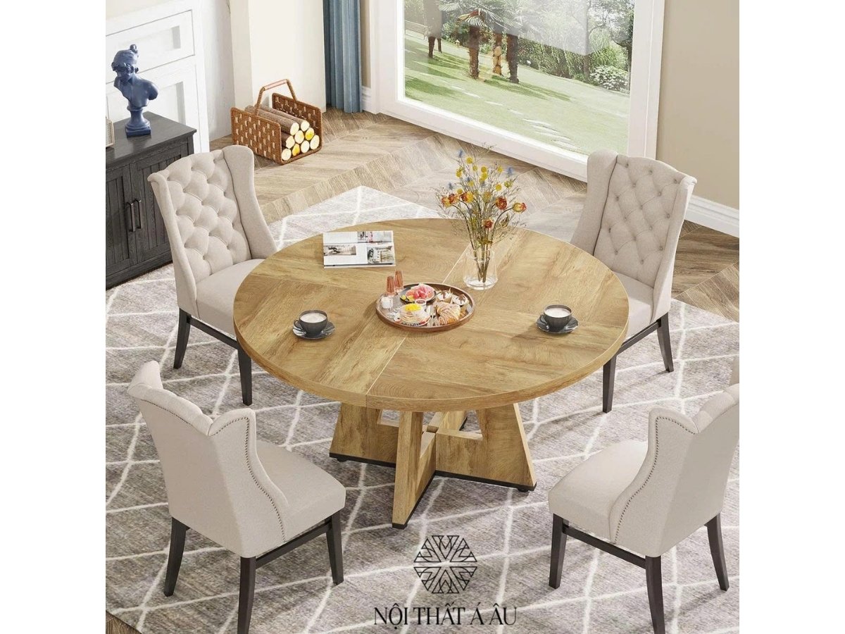 Bàn Ăn Tròn Bằng Gỗ Chất Lượng Cao