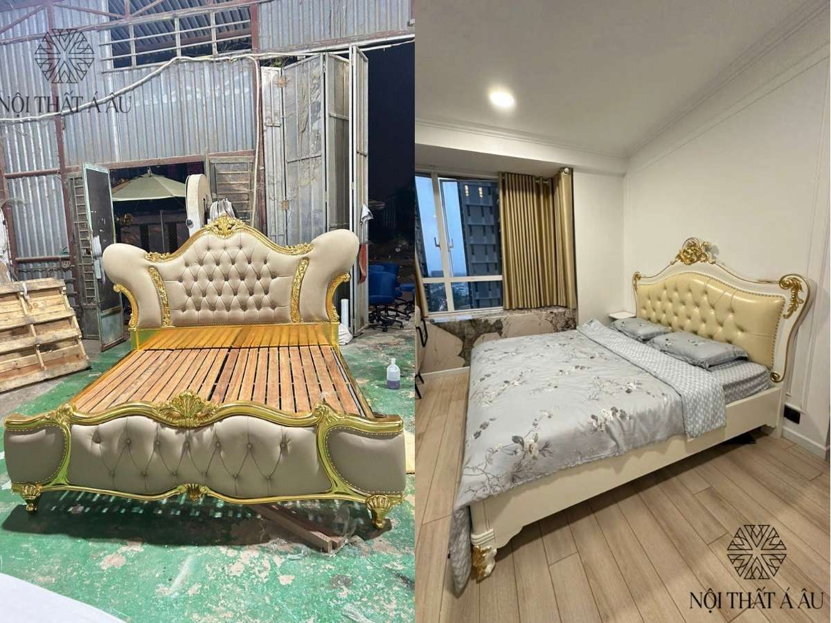 Giường Ngủ Tân Cổ Điển Giá Rẻ Cao Cấp