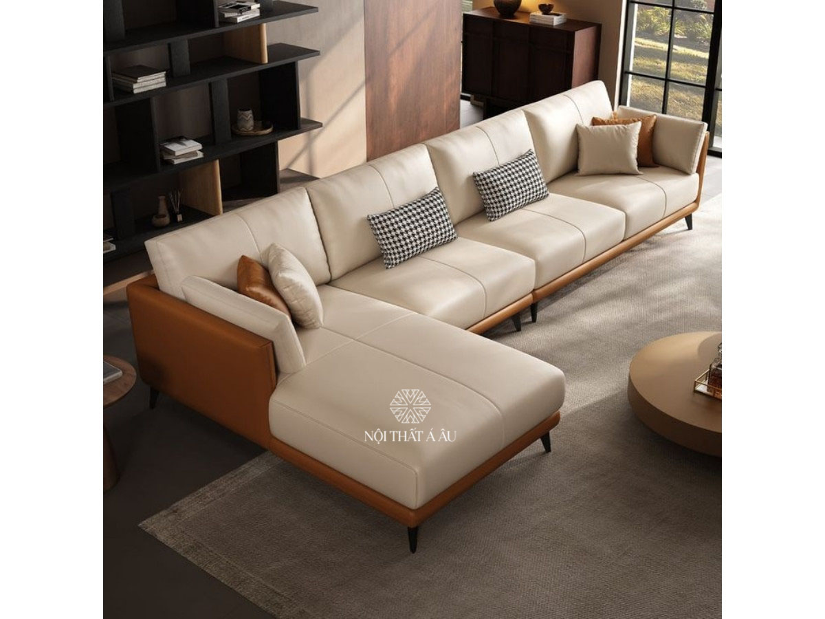 Sofa Góc Bọc Da Thật Chất Lượng Cao